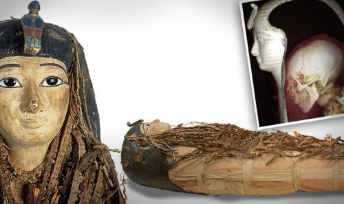Ảnh chụp CT xác ướp 3,500 năm tuổi của Pharaoh Amenhotep I.