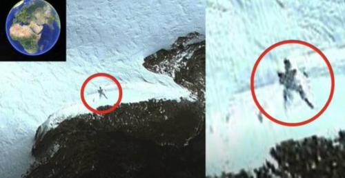 Người tuyết được tìm thấy bởi Google Maps tại vùng Nam Cực